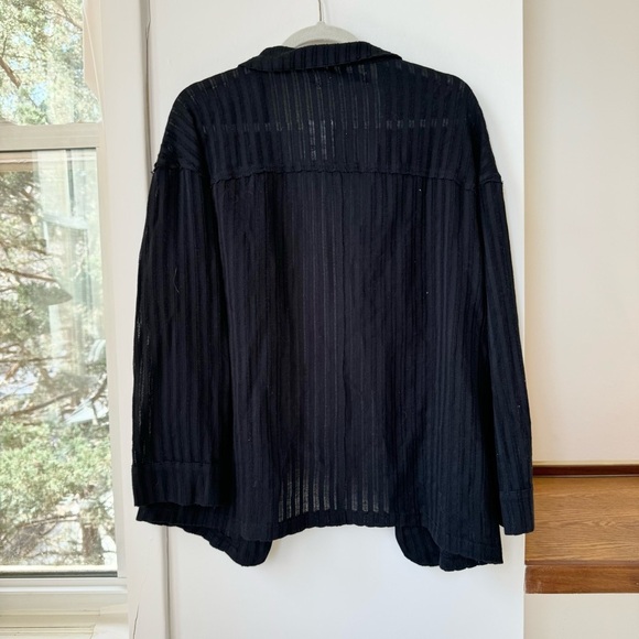 NWT Free People Beach Two Piece Summer Shorts Set Jacket Shirt Black Small - Picture 9 of 10